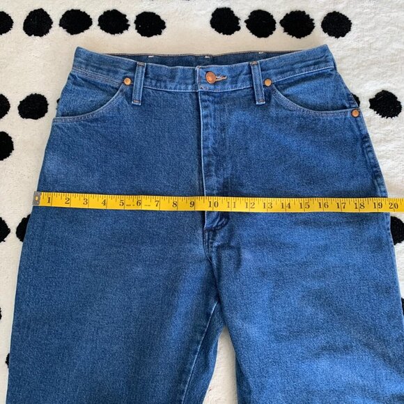 Wrangler Vintage Dark Wash Denim 12MWZG Straight Western Jeans - Picture 12 of 16